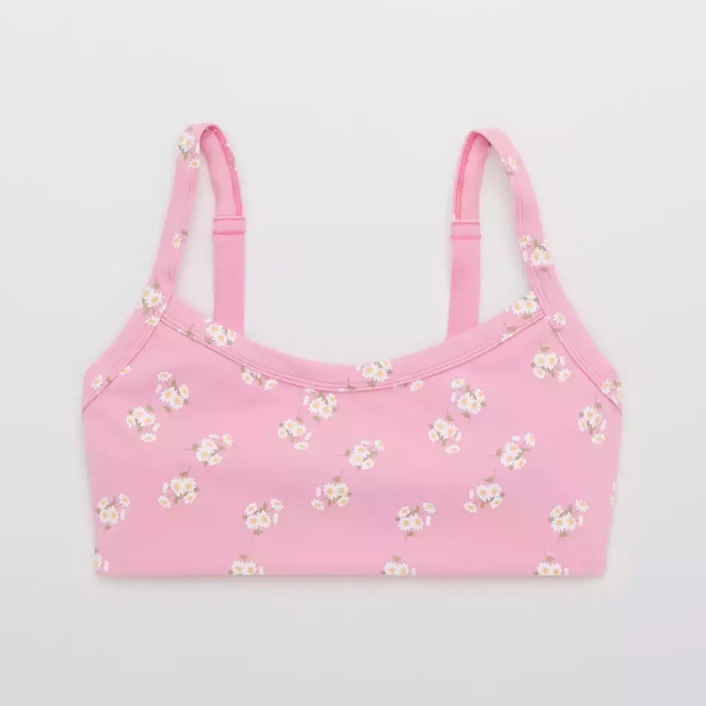 Aerie OFFLINE Goals 💕 pink floral sports bra